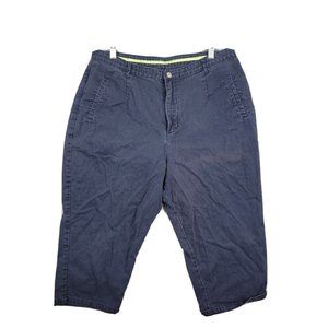 CJ Banks Womens Pants Capri Crop Women's Plus Size 16W Blue